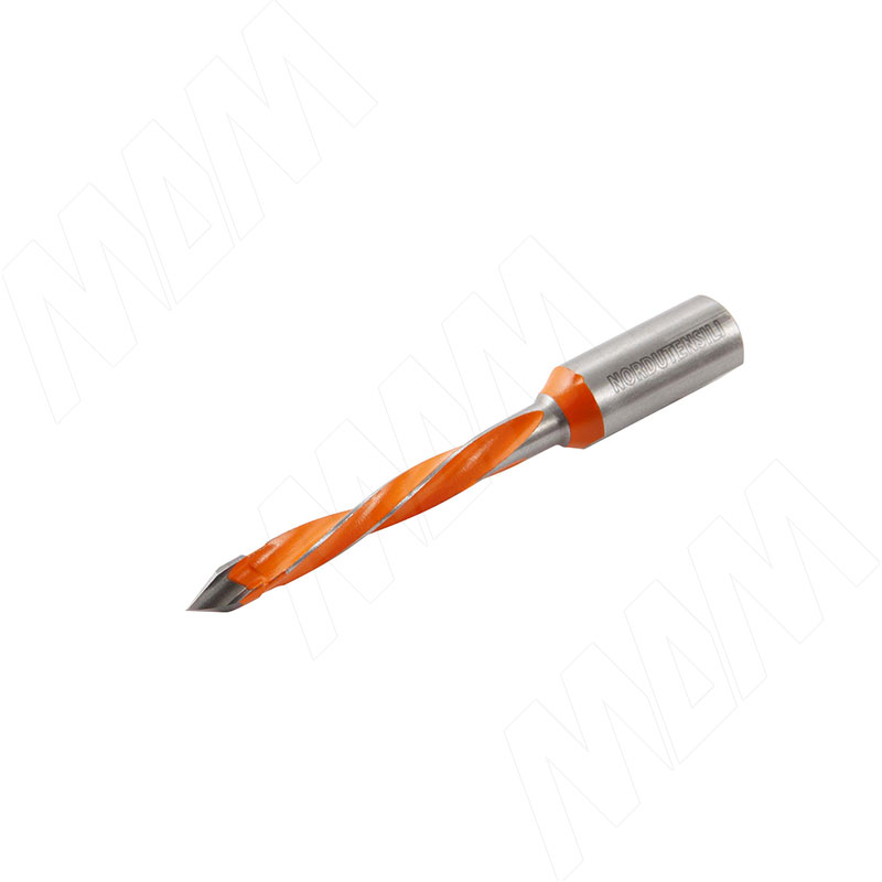 Сверло сквозное Nordutensili HM D=5мм, L=70мм, S=10x20, LH