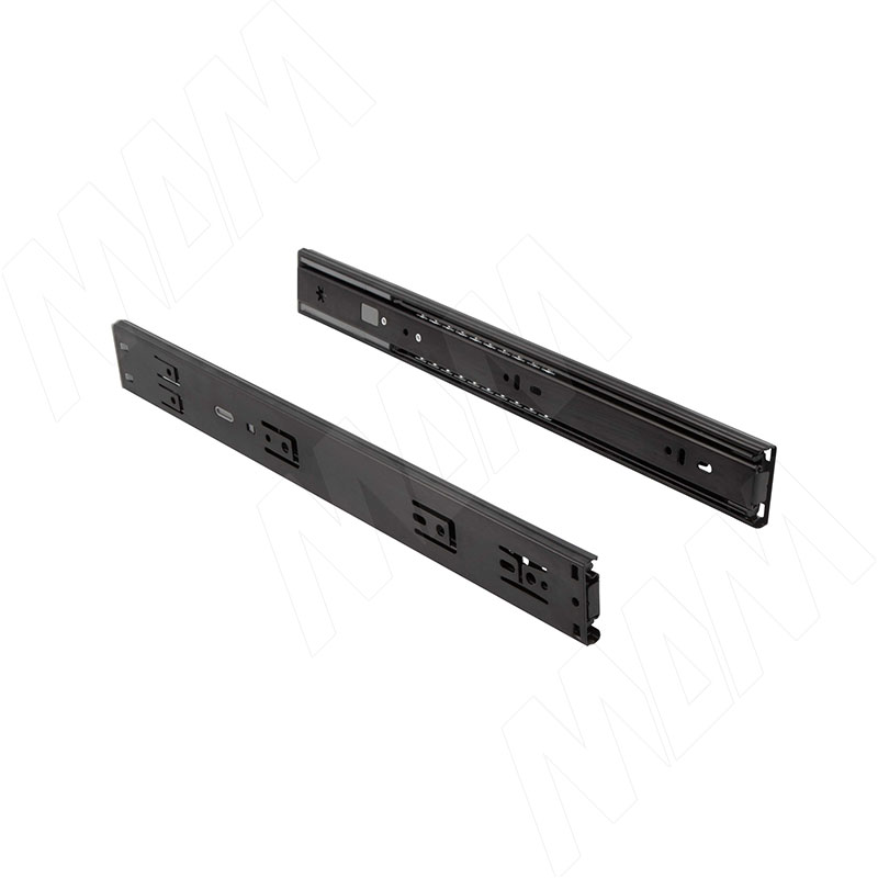VEKTOR BS45 STANDARD SOFT направляющие 450 мм, шариковые, h45, полн. выдвижения, плав. закрывания, черные