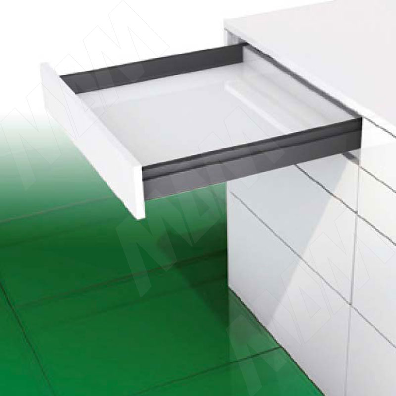 NOVA PRO SCALA [L] Ящик 63 мм под духовку, плавное закрывание, графит, 450 мм